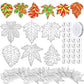 RoundFunny 60 Sets Fall Leaf Suncatchers Autumn Ornaments Decorations DIY Window Paint Art Suncatchers Autumn Maple Leaf Craft K