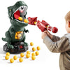 JUKUDAHU Dinosaur Shooting Boy Toys for Kids Age 3 4 5 6 7 8 - Moveable Shooting Game with Scoreboard, Light & Sound, 12 Foam Ba