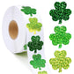 DECYOOL 800 Pcs St Patricks Day Stickers, Glitter Shamrock Stickers Roll Green Sparkly Lucky Stickers Saint Patricks Day Sticker