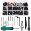 532 PCS RC Screw Kit RC Repair Tool Kit Universal RC Hardware Kit for Arrma Redcat Traxxas Axial HPI Losi 1/8 1/10 1/12 1/16 Sca