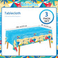 Beach Theme Party Supplies Summer Pool Disposable Tablecloth Plastic Waterproof Table Cover for Hawaiian Party Birthday Decorati