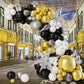 Aobkdeco 151Pcs Christmas Balloon Garland Arch Kit With Red White Golden Dark Green Balloons Candy Foil Balloons Candy Cane Ball