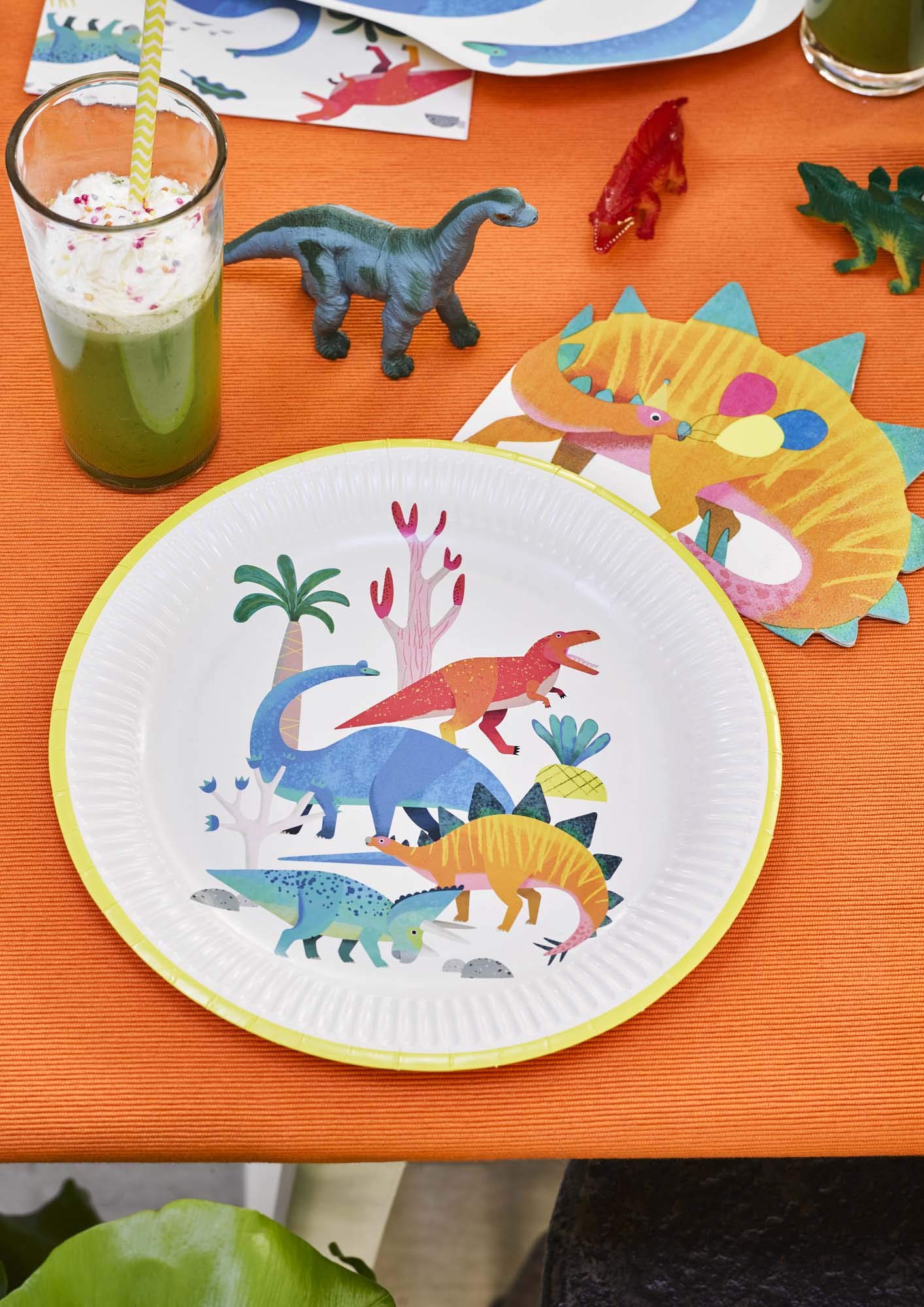Talking Tables Dinosaur Paper Plate 23Cm 8Pk, Mixed colors