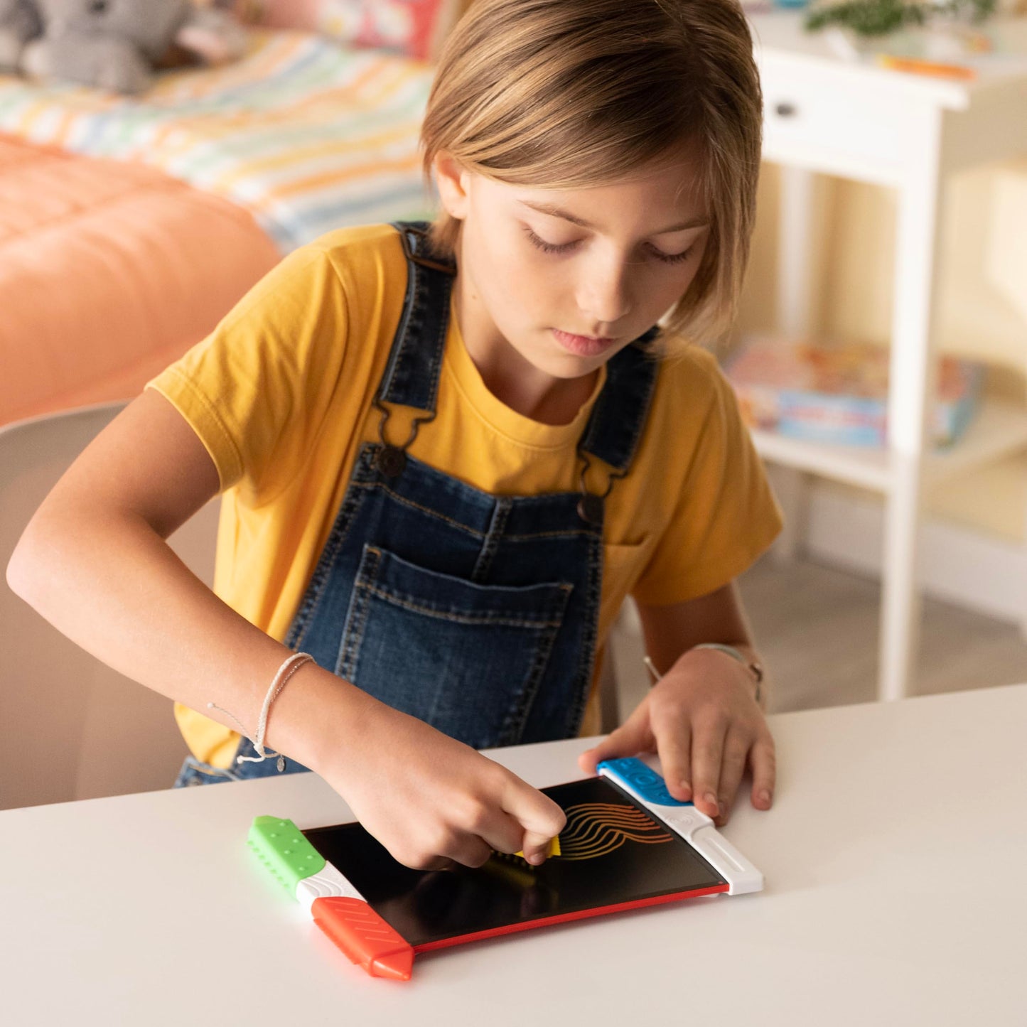 Boogie Board Scribble n Play Authentic Reusable Kids Drawing Board Creativity Kit, Includes Doodle Board with Color Burst, Insta