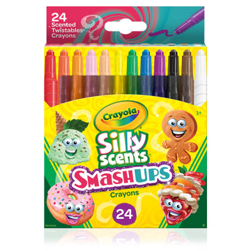 Crayola Silly Scents Smash Ups Mini Twistables Scented Crayons, 24 Count