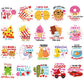 Motiskyy 240 Pcs Valentines Day Scratch and Sniff Stickers Large Smelly Scented Motivational Stickers Food Dessert Reward Decal