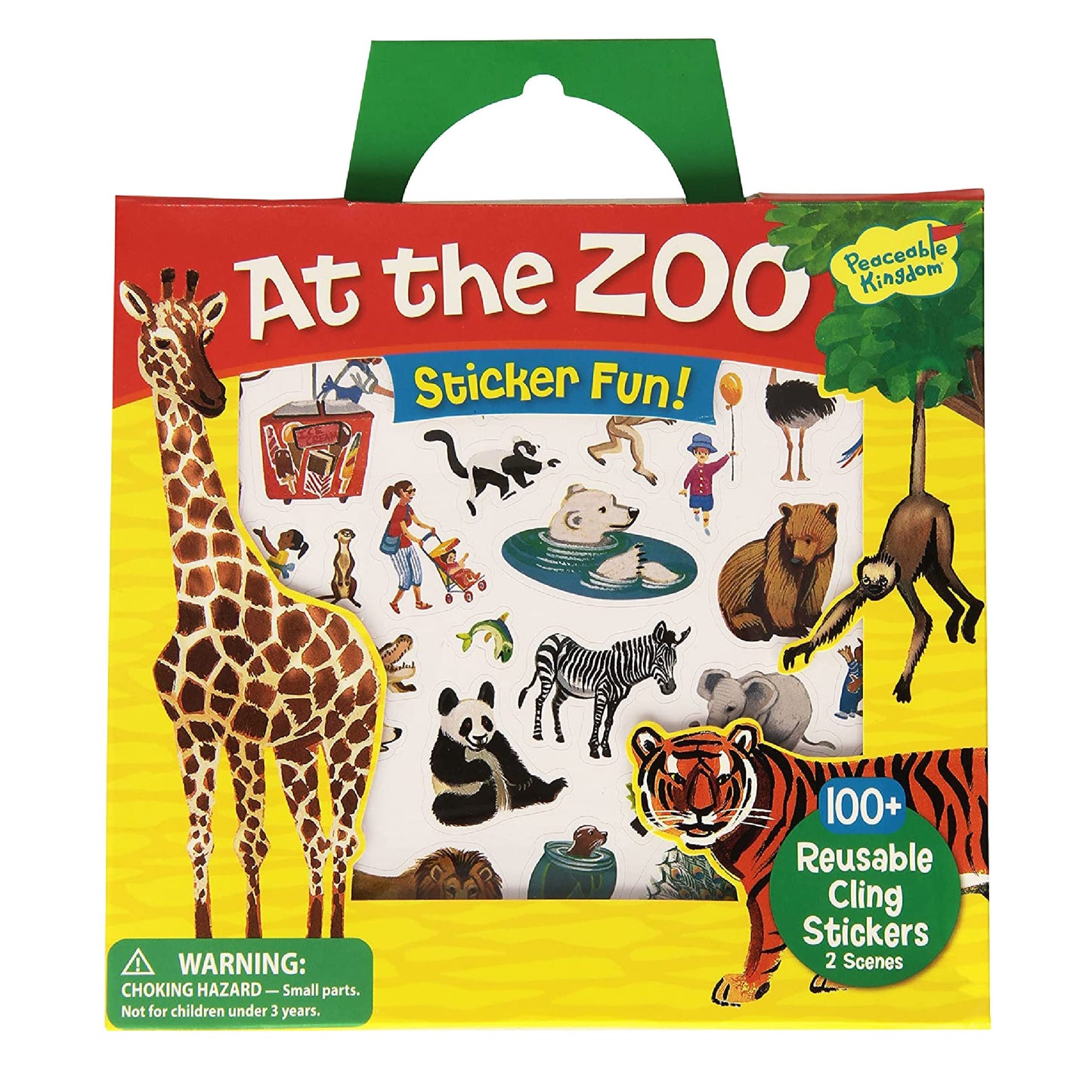 Peaceable Kingdom Press Sticker Fun! At The Zoo Reusable Sticker Tote