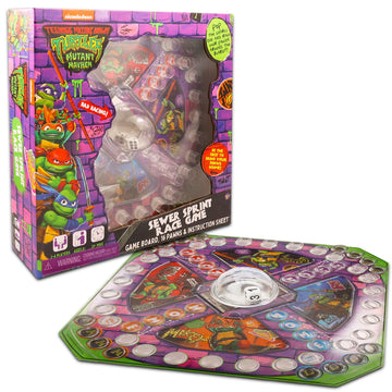 Teenage Mutant Ninja Turtles Pop Up Board Game - Bundle with TMNT Board Game for Kids with Pop Up Dice Plus Stickers  More | Teenage Mutant Ninja Turtles Games for Birthday Party