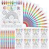 Weekgrat 24 Pcs Valentines Day Kids Gift Sets DIY Valentines Coloring Greeting Card 10 Color Stackable Crayon Valentines School