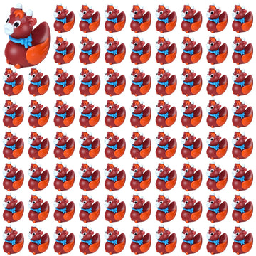 Suzile 50 Pcs Mini Resin Highland Cow Duck Tiny Resin Animals Figures Small Little Highland Cow Ducks Miniature Gift Decor For G