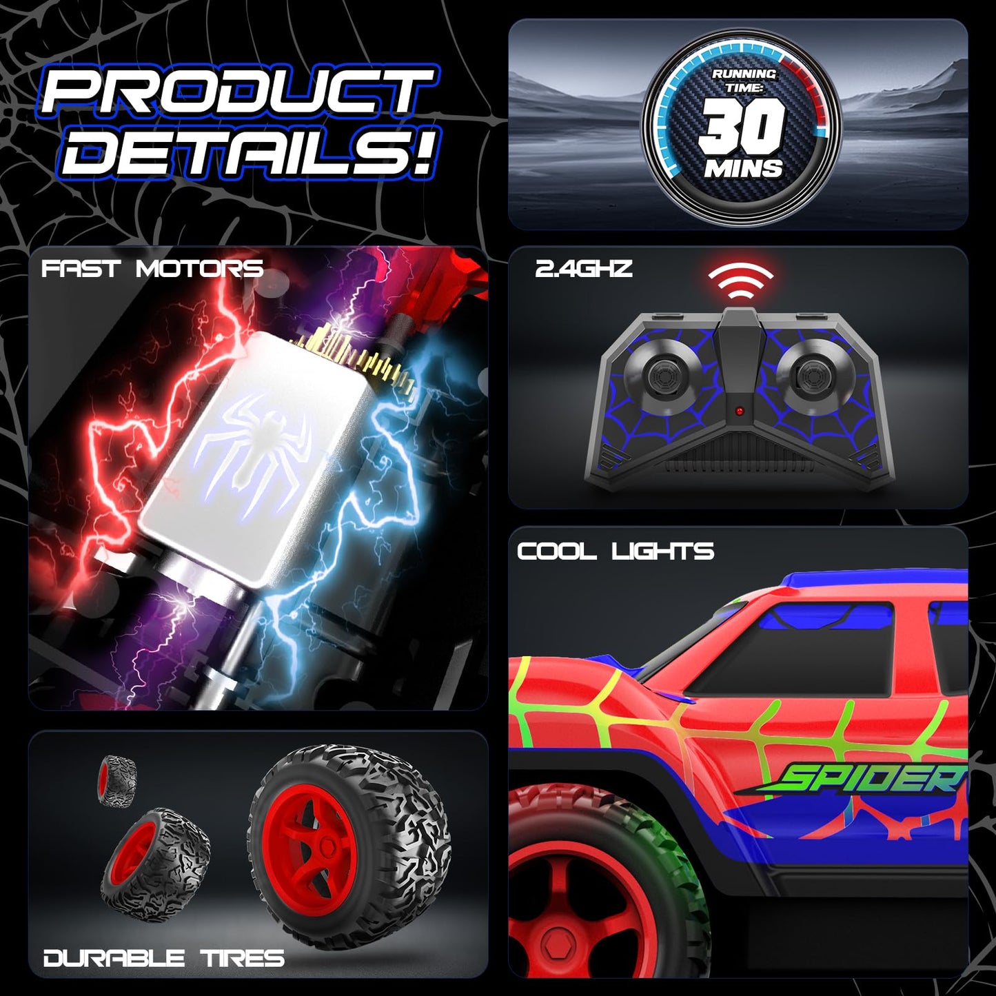 GagaCo Remote Control Car for Boys, Mini RC Racing Cars for Kids Ages 3 and up, 2.4Ghz Beginners RC Cars with Cool Light, Rechar