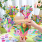 Fullhawl 24 Sets Mothers Day DIY Craft Kits Make Your Own 3D Flower Bouquet Best Mom Flowers Stickers for Happy Mothers Day Bi