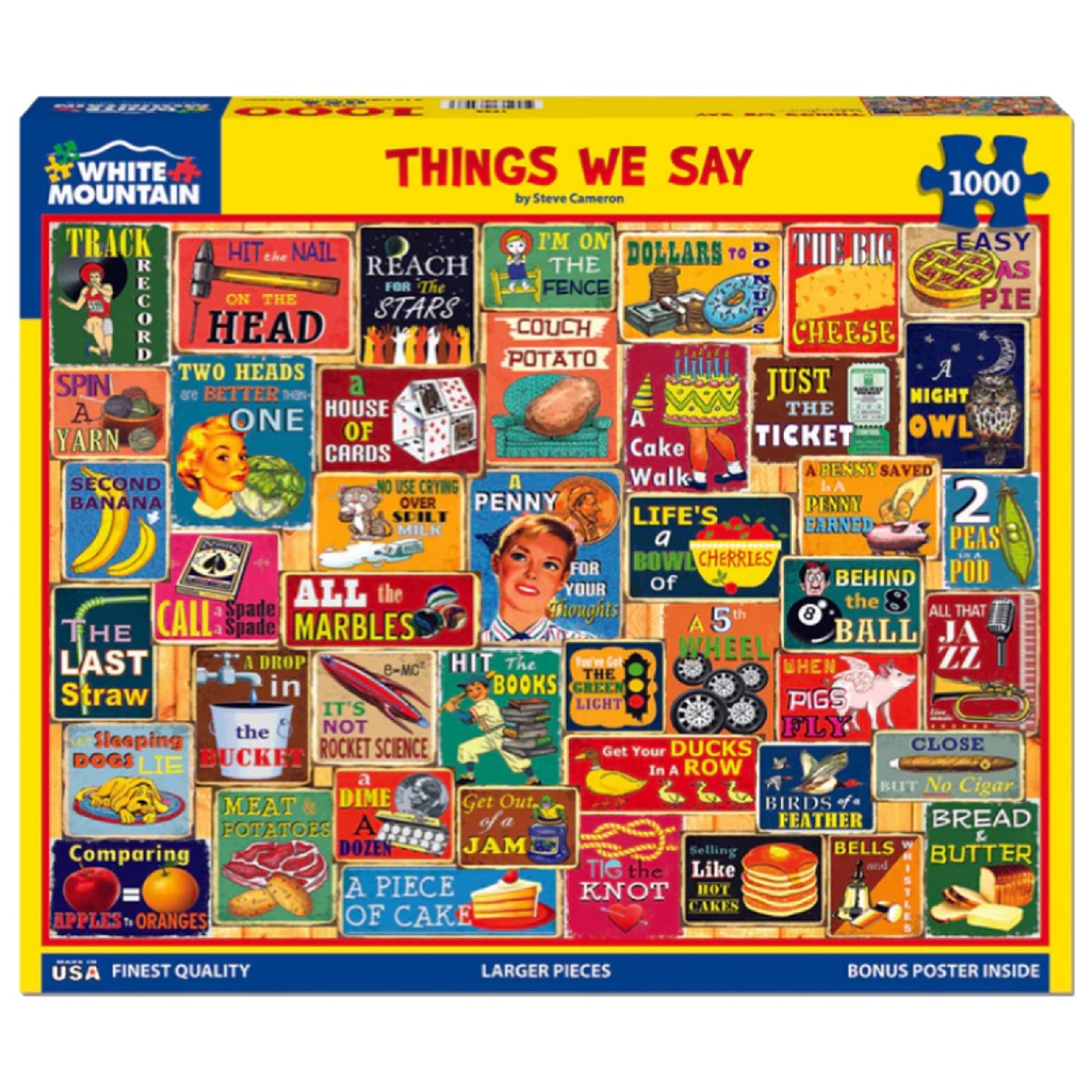 White Mountain Puzzles Things We Say  1000 Piece Jigsaw Puzzle