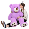 MorisMos Giant Teddy Bear  39inch Large Stuffed Animals with Big Footprints Plush Stuffed Bears Gift for Kids  Purple