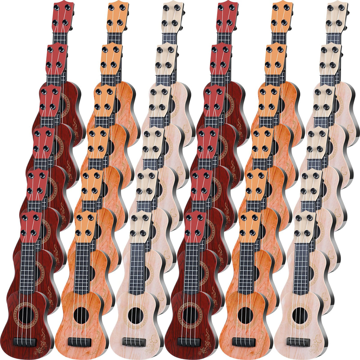 Lenwen 36 Pcs Kids Ukulele Guitar 10 Inch Kids Toy Ukulele 4 Strings Mini Guitar Children Musical Instruments Educational Learni
