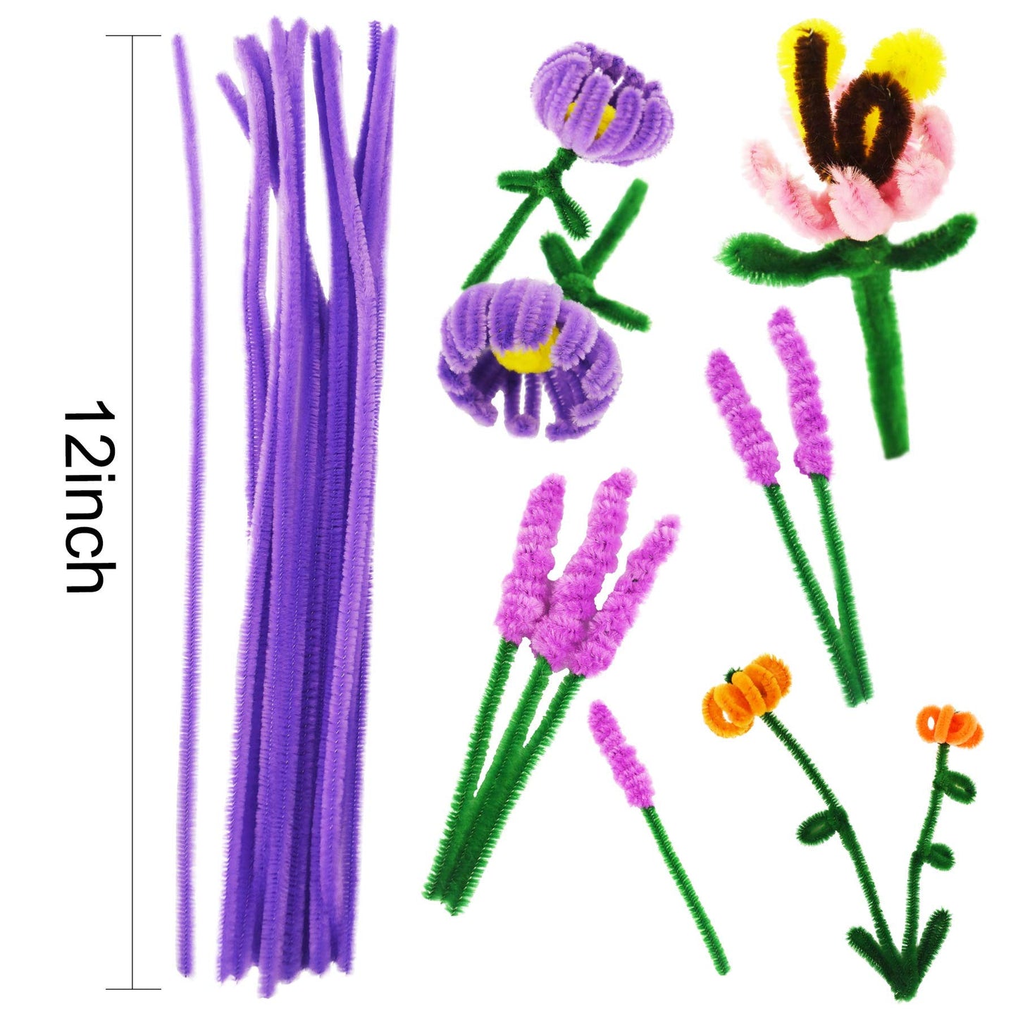 862 Pieces Kids Art & Craft Supplies Set DIY Activities & Parties Pipe Cleaners Craft Set 200 Pcs Pipe Cleaners 454 Pcs Pom Poms