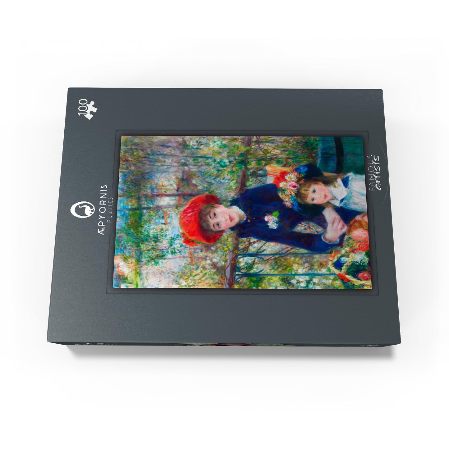 MyPuzzle Two Sisters On The Terrace 1881 by Pierre-Auguste Renoir - enhanced 100 Piece Jigsaw Puzzle for mature-themeds