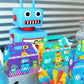 LaVenty 12 PCS Robot Birthday Party Favors Boxes Robot Birthday Party Supplies Robot Birthday Party Favors Bags Robot Birthday B