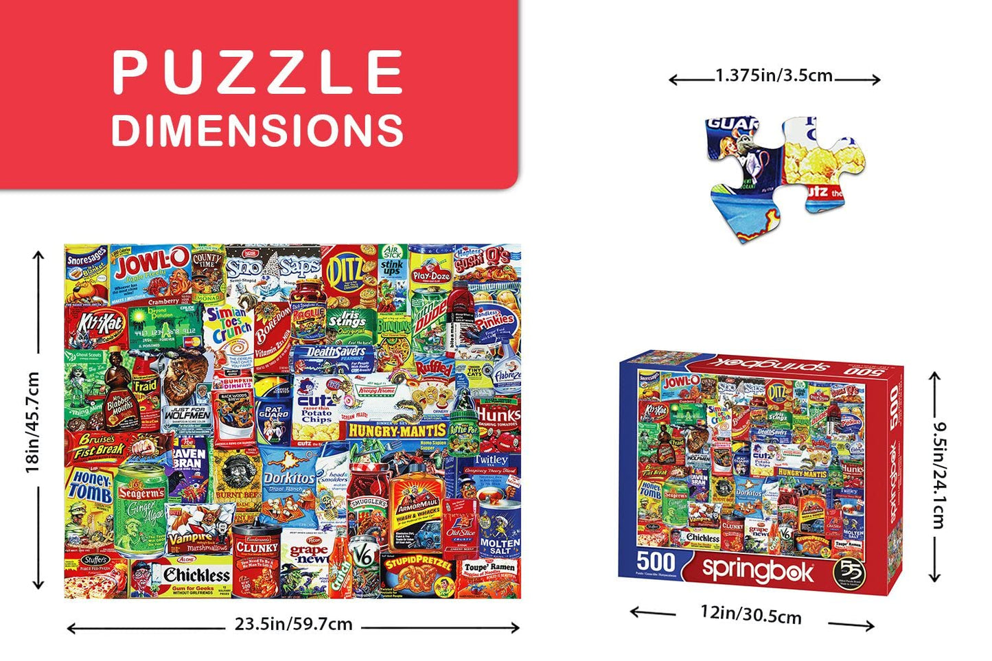 Springbok'S 500 Piece Jigsaw Puzzle Looney Labels - Made In Usa