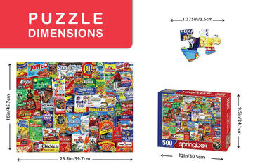 Springbok'S 500 Piece Jigsaw Puzzle Looney Labels - Made In Usa