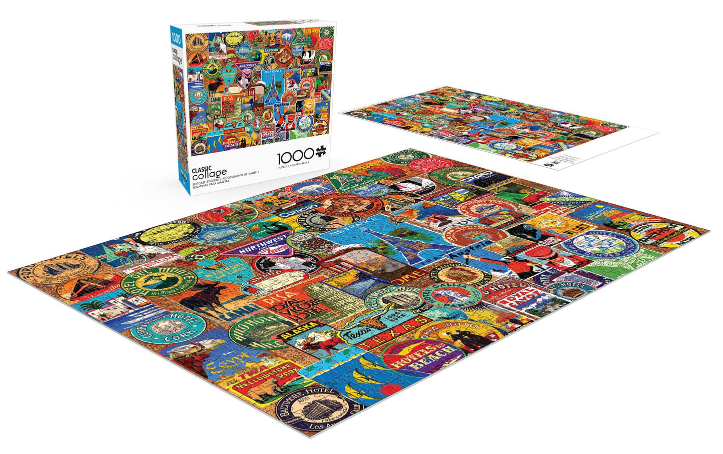 Buffalo Games - Lewis T Johnson - Suitcase Stickers - 1000 Piece Jigsaw Puzzle For Adults -Challenging Puzzle Perfect For Game Nights - Finished Size Is 26.75 X 19.75