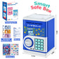 Dark Blue Piggy Bank For Kids With Password Code Lock And Auto Grab Bill Slot, Philaeec Real Money Cash Coin Can Saving Box Elec