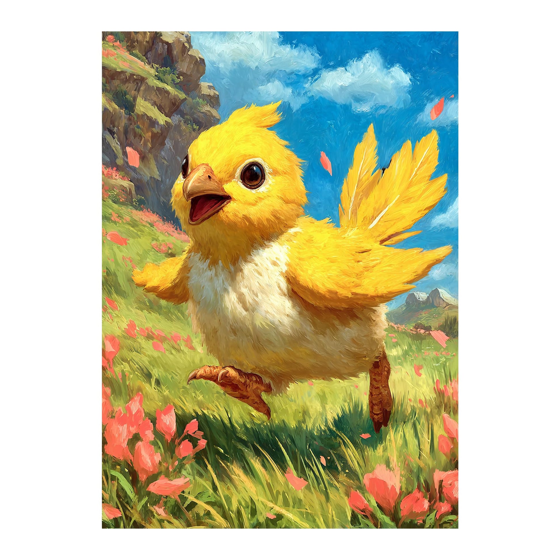 Katomula 100 Mtg Card Sleeves With 100 Inner Sleeve, Textured Back Art Sleeves, Fit Standard Size Cards-Painting Chocobo Toytooth Katomula 100 Mtg Card Sleeves With 100 Inner Sleeve, Textured Back Art Sleeves, Fit Standard Size Cards-Painting Chocobo Toytooth