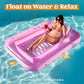 Sloosh Inflatable Tanning Pool Lounge Float  70 x 46 Suntan Tub Raft Floatie  Tanning Pool with Pillow  Personal Pool Lounger for mature-themed Summer Water Party  L-Pink White