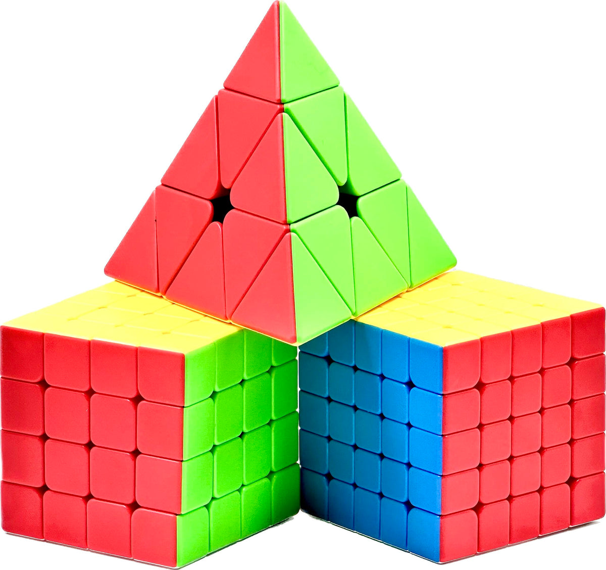 D ETERNAL Speed Cube Combo Set 4X4 5X5 and Pyraminx Pyramid Triangle Puzzle Cubic Bundle Toy Game