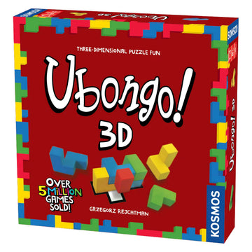 Thames & Kosmos Ubongo 3D Game - Geometric Puzzle for 1-4 Players, Ages 8+, Cardboard, Multi-Color, Model 694258
