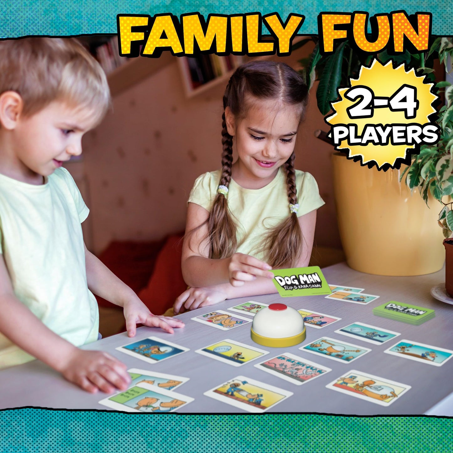 University Games, Dog Man Flip-o-Rama Card Matching Game, Based on The Dog Man Books Series, for 2 or More Players Ages 6 and Up