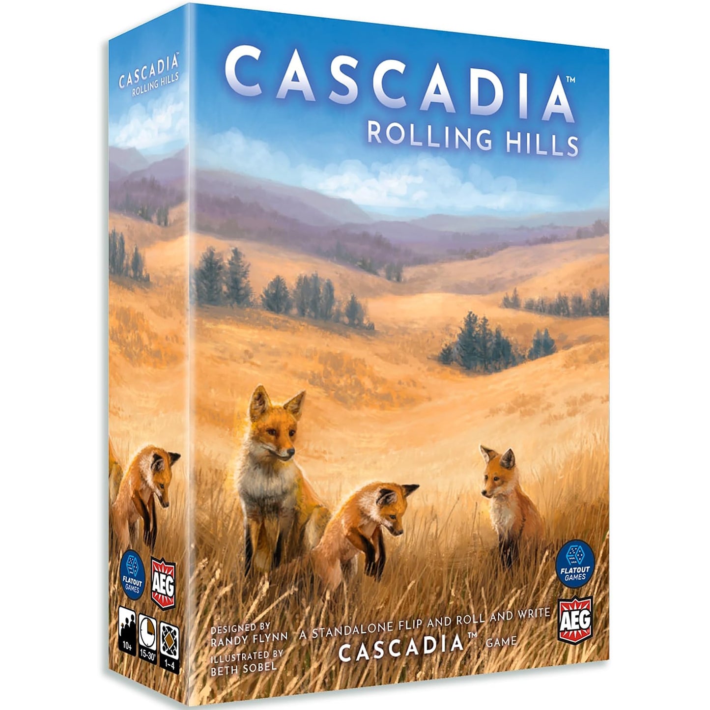 Aeg & Flatout Games | Cascadia: Rolling Hills Roll & Write Puzzly Dice Game | Explore The Pacific Northwest, Build Ecosystems |