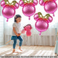 Mikimiqi 4 Pcs Mouse Head Foil Balloons, 24'' Mouse Mylar Balloon For Birthday Party Decorations Jumbo Mouse Head Aluminum Foil Balloons Party Favors Supplies (Pink)