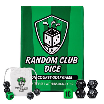 Random Club Dice On-Course Golf Dice Game - Fun Golf Dice Games Challenge for Golfers and Friends - Portable Dice Games On-Cours