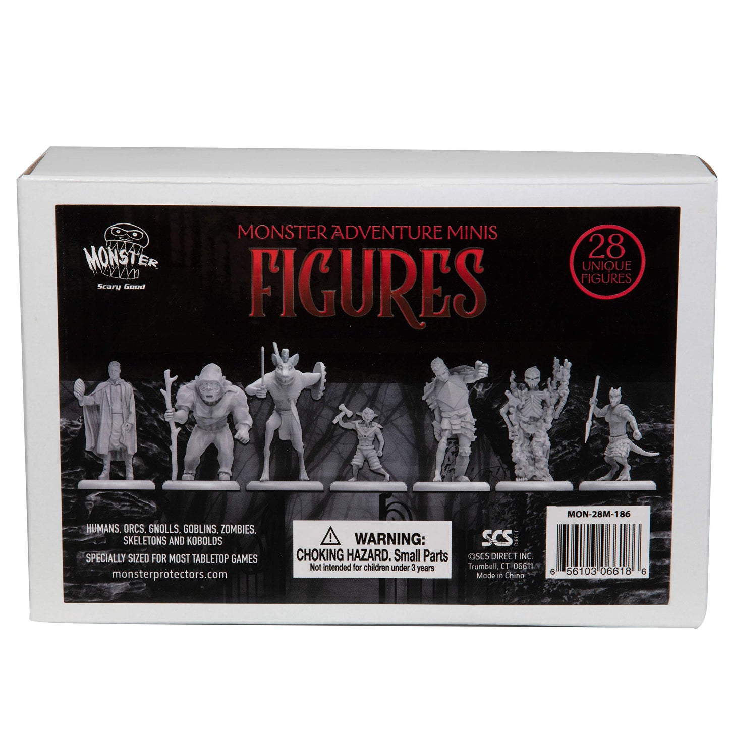 28 Paintable Fantasy Mini Figures- All Unique Designs- 1'' Hex-Sized Compatible With Dnd Dungeons And Dragons & Pathfinder And R