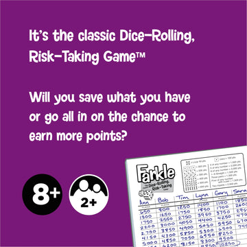 Farkle Classic Dice Game - Rainbow Kids Games, Dice Games, Family Games, Travel Games, Adult Games, Board Games, Dice Cup, Dice