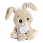 Aurora Inspirational Precious Moments Floppy Bunny Stuffed Animal - Cherished Memories - Enduring Comfort - Brown 8.5 Inches
