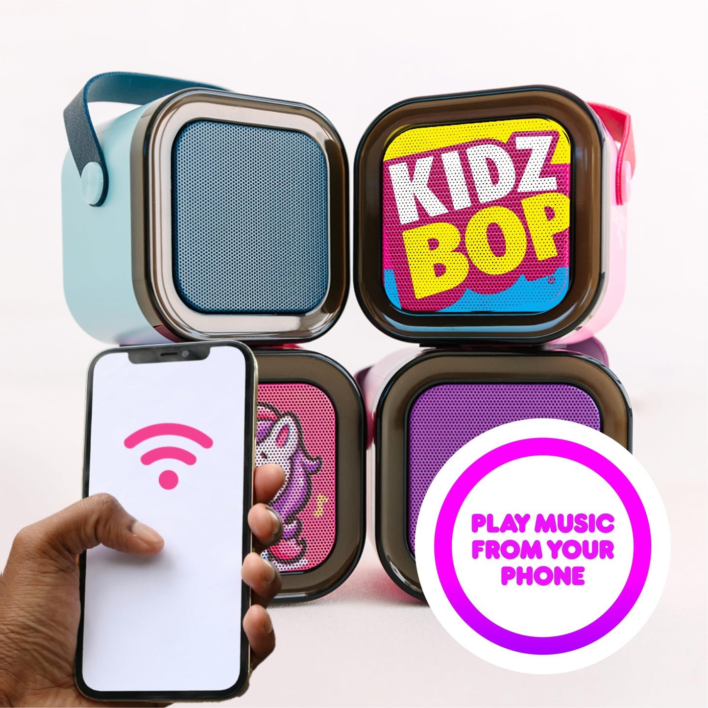 Move2Play, Mini Karaoke Machine For Kids | Includes 20+ Kid Songs | 2 Microphones | Connect With Bluetooth | 2, 3, 4, 5+ Year Ol