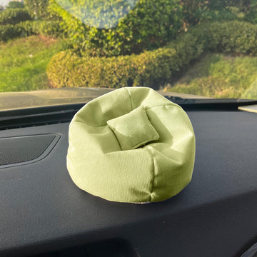 Doll Car Seat Compatible with Labubu  Handmade Bean Bag Chair for 15-17cm Doll  Anti-Slip Bottom  Cute Doll Accessories for Display  Fans&Collectors Gifts  Durable Corduroy Fabric (Light Green)