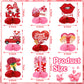 JULMELON Valentines Table Decorations Honeycomb Centerpiece, 8pcs Valentines Day Centerpieces for Tables 3D Valentines Day Table