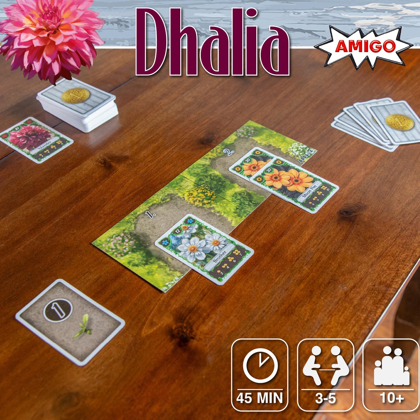 Amigo Games Bohnanza Dahlia - Trade Your Way To Flowers, Money, And Victory! Plant Dahlias, Trade Blooms, And Sell Flowers To Make The Most Money! Perfect For Game Night Ages 10+