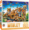 Masterpieces 300 Piece EZ Grip Jigsaw Puzzle - Tiger & Butterflies - 18x24