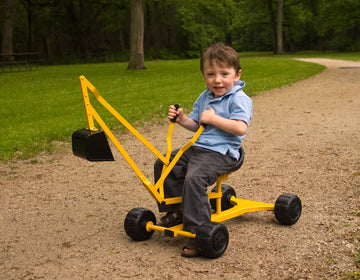 WonkaWoo Ride On Excavator Toy Sand Digger Crane with 4 Wheels for Outdoor Playground and Sandbox