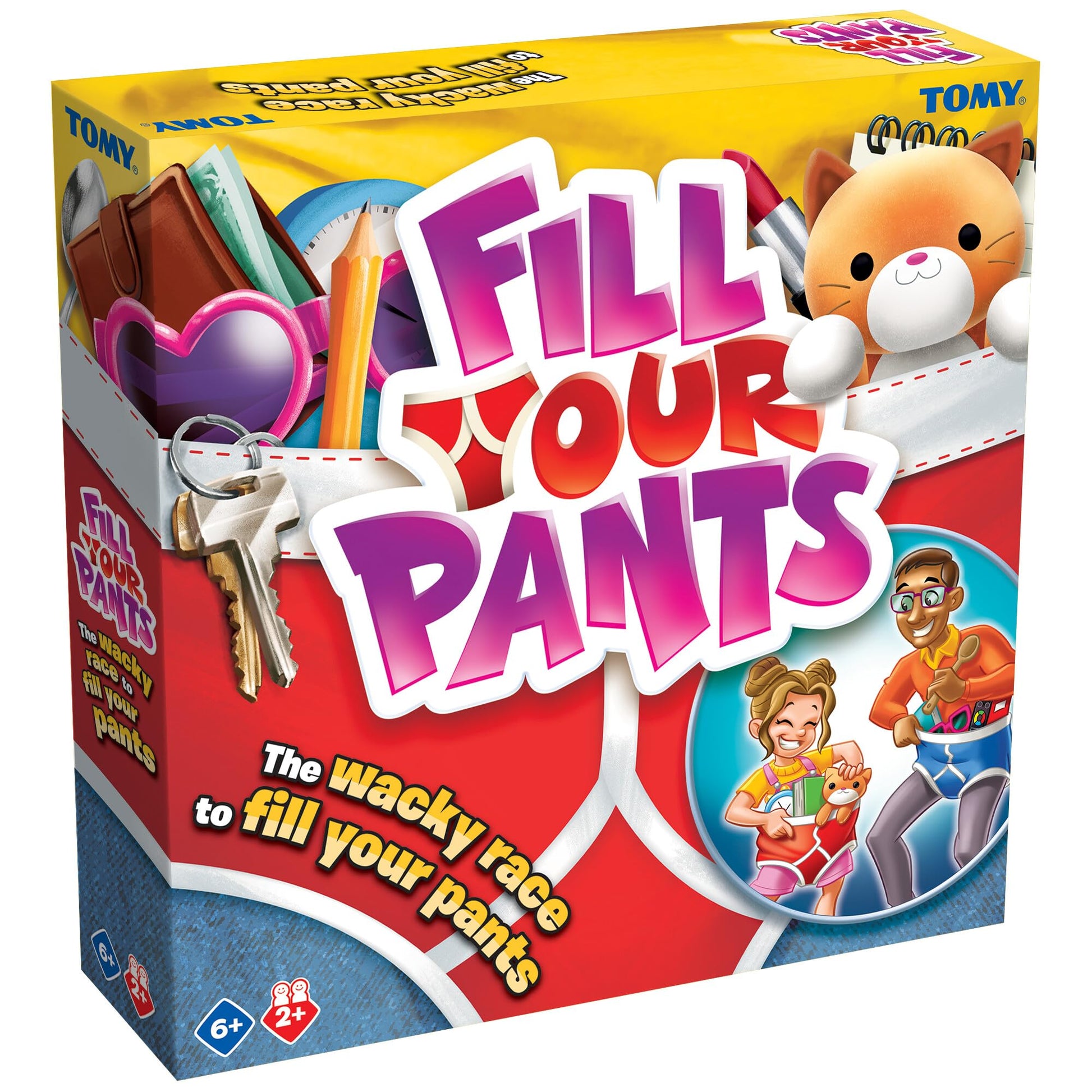 Tomy Fill Your Pants Game - Simple And Fast Paced Family Games For Kids And Adults - Kid Gifts And Activities For Family Night -