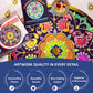 Kulture Khazana Rangoli Mandala Floor Puzzle - 48 Pieces, Cardboard, 32" Colorful Giant Puzzle for Holi & Diwali