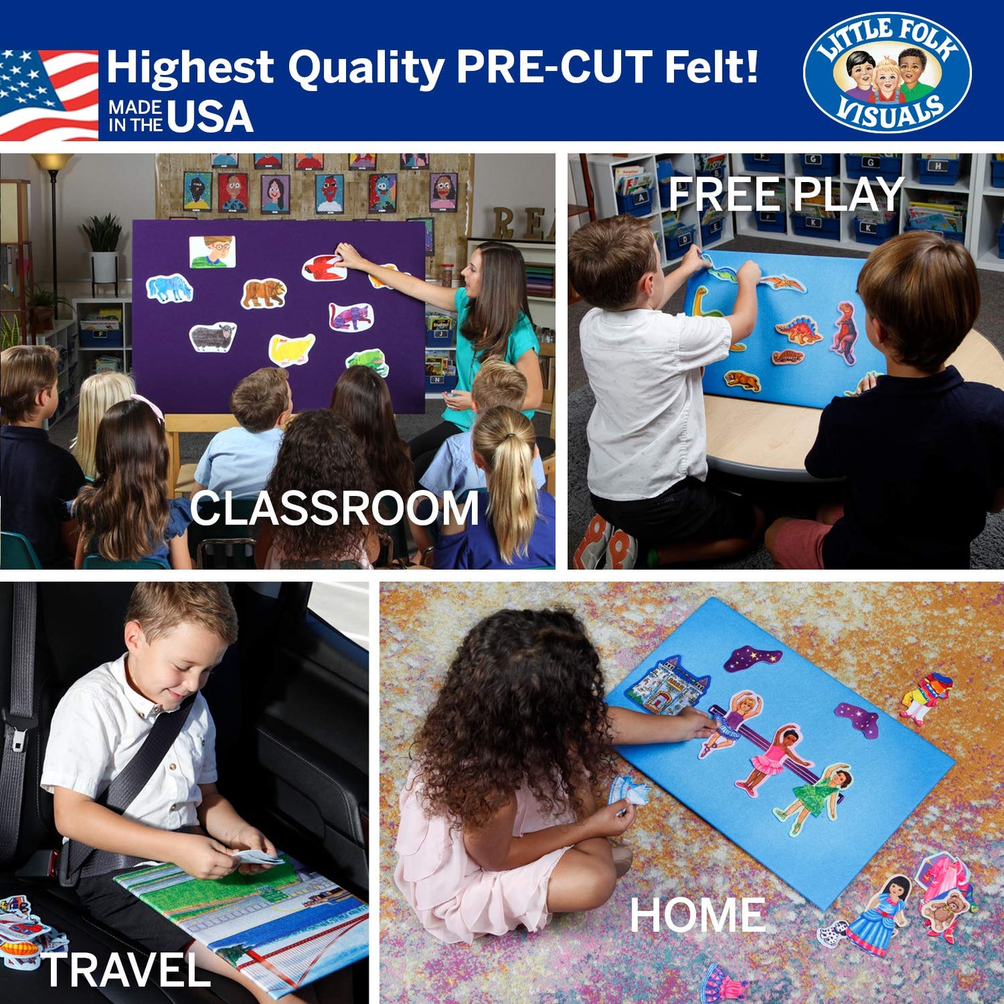 Little Folk Visuals Tabernacle Precut Flannel/Felt Board Figures, 32 Pieces Set