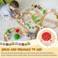 Syhood 2 Pieces Wooden Train Track Expansion Packs Wooden Train Accessories 8 Way Wood Track Turntables Compatible with Most Tra