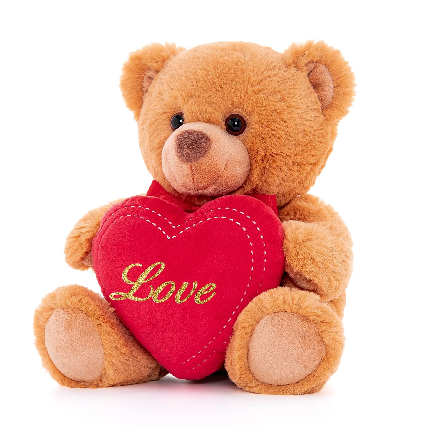 Stuffed Animal Teddy Bear  Holding Love Heart Plush Bears  I Love You Mom  Valentine's Day Gift  Love Gift for Mom  Girlfriends  Baby  8 inches