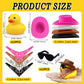 12 Pcs Cowboy Duck With Hat And Sunglasses Mini Duckies Toys For Birthday Swimming Party Gift Favor