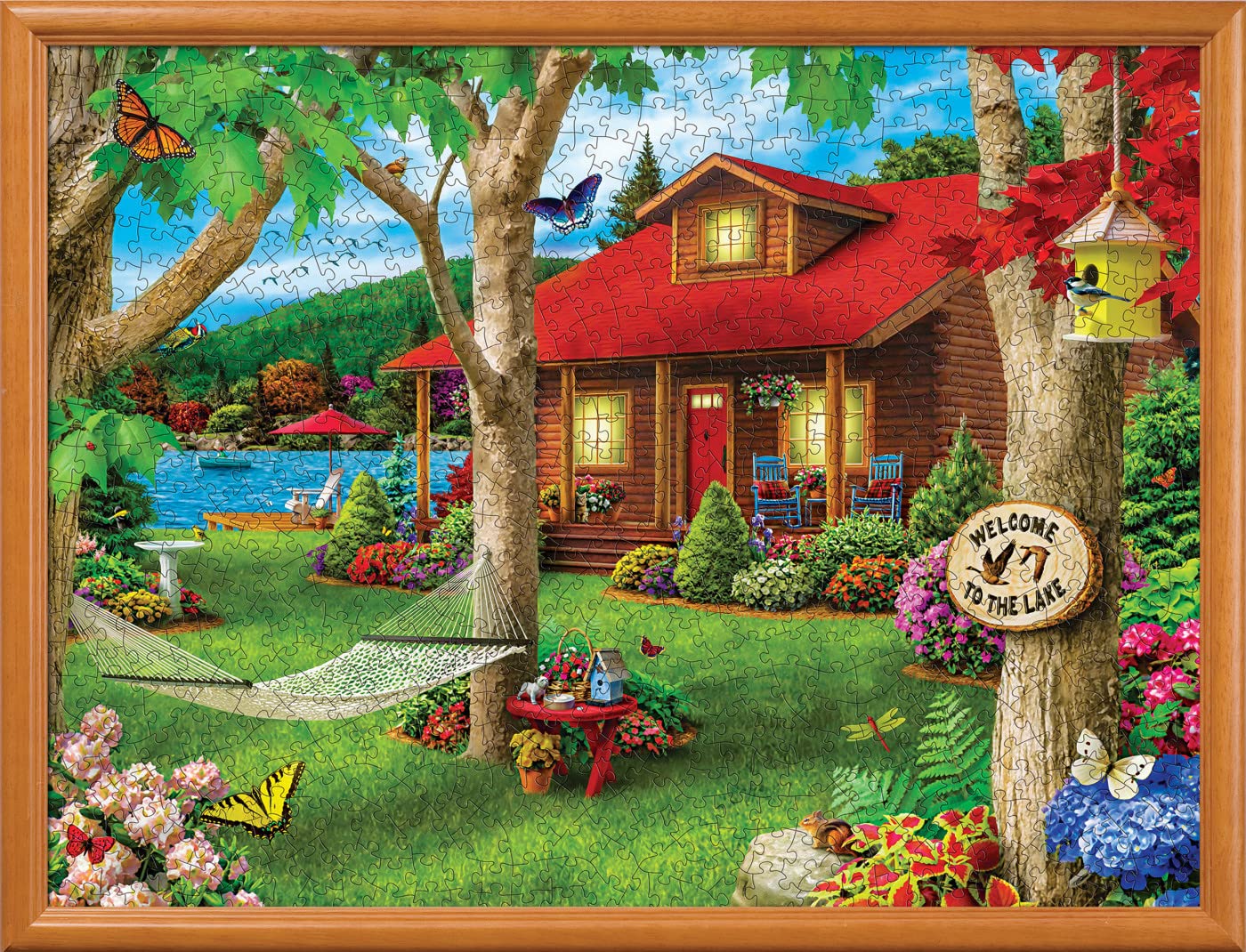 Masterpieces 750 Piece Jigsaw Puzzle For Adults And Family - Lakeside Retreat - 18''X24''